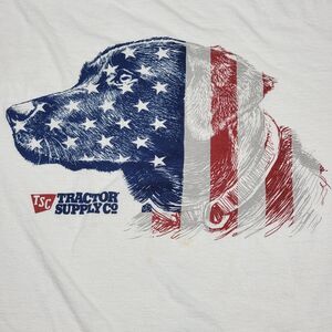 Tractor Supply Co SS White Tee Star Spangled Dog
